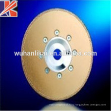 230 fast cuutting and long life vacuum brazed diamond Saw Blade with flange for stone